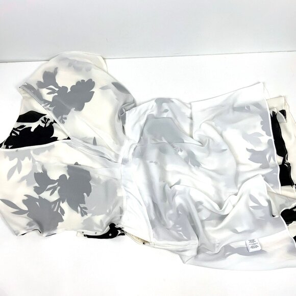 Joie Ashleena Silk Floral Dress In White And Black Size 12 - Picture 14 of 16